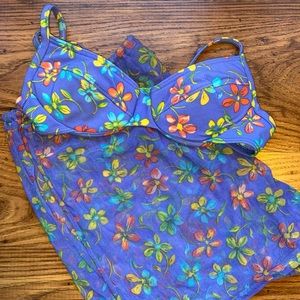 Vintage High Waisted Floral Bikini Shorts